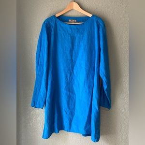 Cobalt Flax linen dress